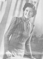 vintage ladies knitting pattern for a jumper from 1938