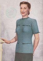 ladies vintage knitting pattern for jumper