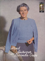 ladies vintage knitting pattern for twinset 1940s