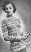 vintage ladies knitting pattern fair isle pattern 1940s