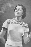 great vintgae ladies fair isle knitting pattern from 1949