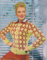 vintage ladies fair isle jacket 1949