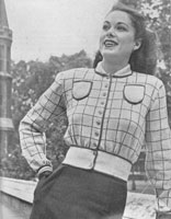 great vintage ladies check jaket knitting pattern 1945