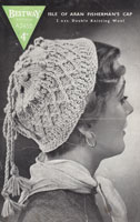 aran style cap with tassles knitting pattern