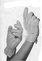 vintage lace glove pattern from 1943