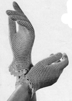 vintage lace summer glove pattern from 1943