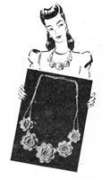 vintage rose necklace crochet pattern from 1940s