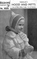 vintage baby pixie hood and mittens from 1940s
