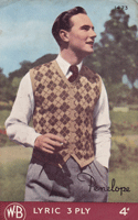 vintage menst argyl waistcoat knitting patterns