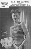 vintage bestway fair kniting pattern ladies 1940