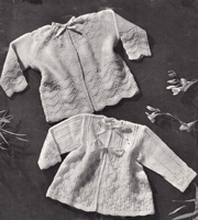 baby matinee jackets 1940s