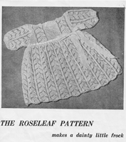 vintage roseleaf pattern baby dress 1940s