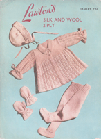 vintage pram set knitting pattern 1940s