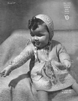 vintage baby layette knitting pattern 1940s