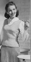 vintage slipover knitting pattern for ladies from 1940s