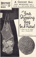 vintage string bag crochet pattern 1940