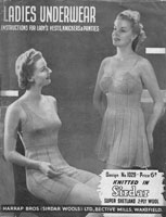 vintage knitting pattern ladies underwear 1940s