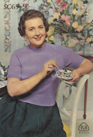 vintage ladies twin set knitting pattern