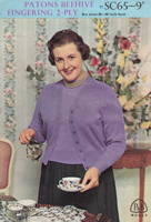 vintage ladies twin set knitting pattern