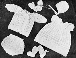 baby dress set knitting pattern 1940s