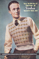 vintage mens fair isle jumper knitting pattern 1940s