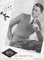 vintage mens jumper pattern 1940s