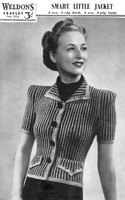 1940s ladies knitting pattern for a jacket
