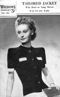 vintage 1940s ladies jacket knitting pattern
