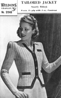 ladies 1940s jacket knitting pattern