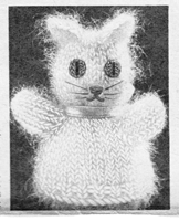 vintage Prudence knitted TV cat from 1950s tea cosy