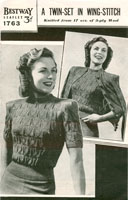 vintage ladies knitting pattern for jumper