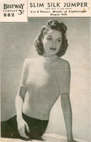 vintage knitting pattern for ladies jumper