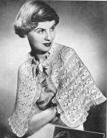 ladies bed cape knitting pattern from 1940s