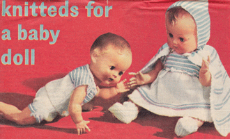 Great vintage knitting pattern for baby dolls