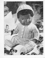 vintage baby boy doll knitting pattern from 1950s 12 inches
