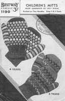 vintage childs fair isle gloves knitting pattern 1940s