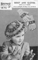 vintage childs fair isle beret knitting patterns 1940s