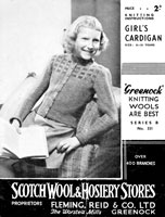 vintage girls cardigan 8-10 years 1920s