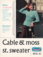Great vintage ladies cable jumper knitting pattern