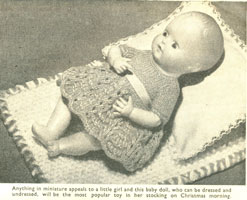 vintage baby doll knitting pattens