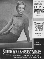 vintage 1930s ladies jumper knitting pattern