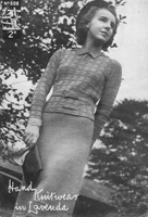 vintage ladies jumper suit knitting pattern 1930s