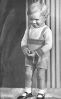 vintage knitting pattern for boys buster suit for 1-2 years from 1940s
