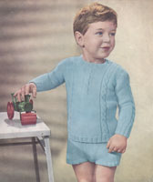 vintage buster suit kmnitting pattern from 1940s