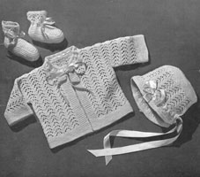 vintage 1940s matinee set knitting pattern