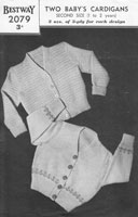 vintage baby fair isle border cardigan 1940s