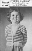 vintage weldons baby fair isle cardigan 1940s