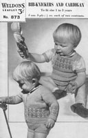 childs babies short trousers cardigan fair isle set 1940s