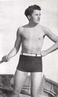 swimming trunks for young man 1940s