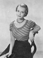 evening jumper knitting pattern from 1940s